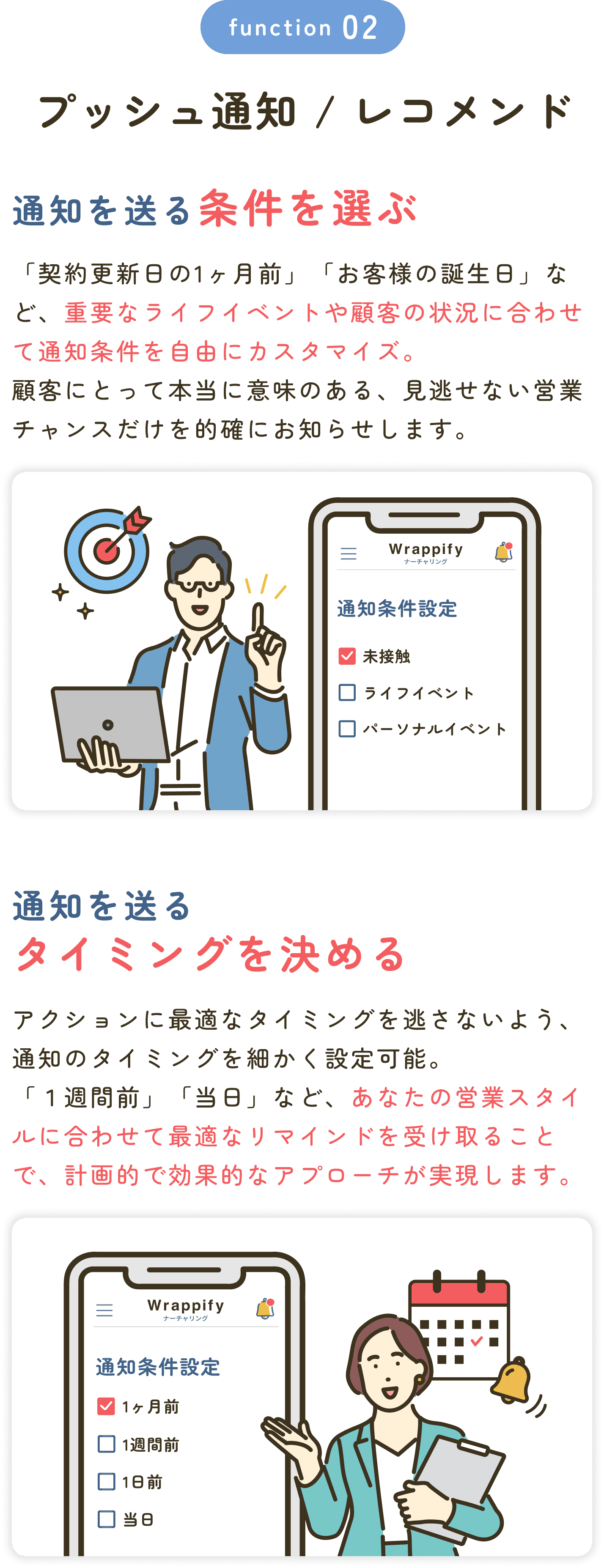 顧客接点を最適なタイミングで提示